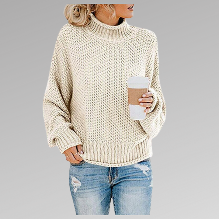 Women's Chunky Cable Knit Turtleneck