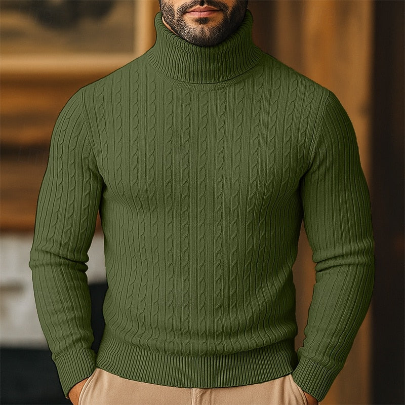 Rupert | Cable Knit Turtleneck