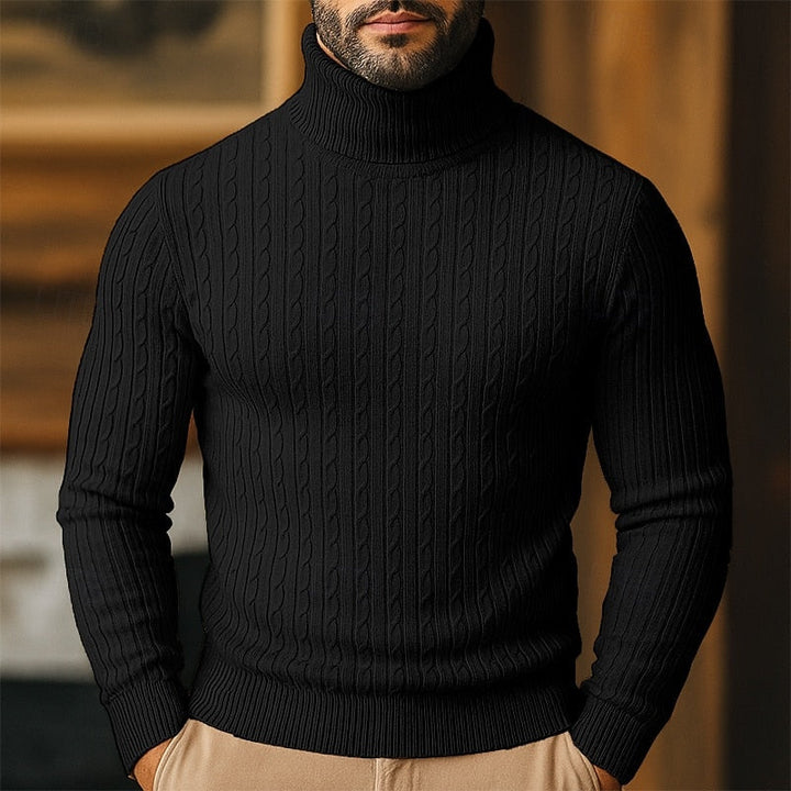 Rupert | Cable Knit Turtleneck