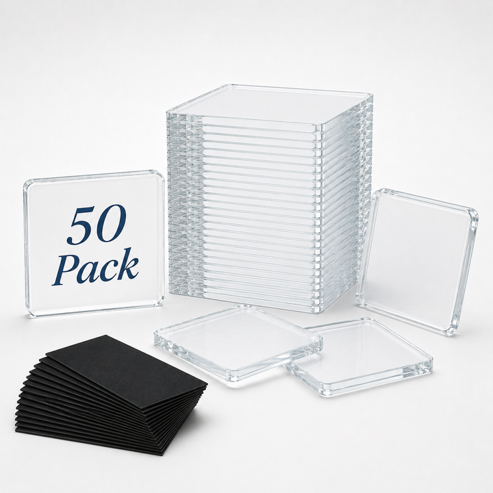 Cora | Photo Magnets with Square Frames and Backings