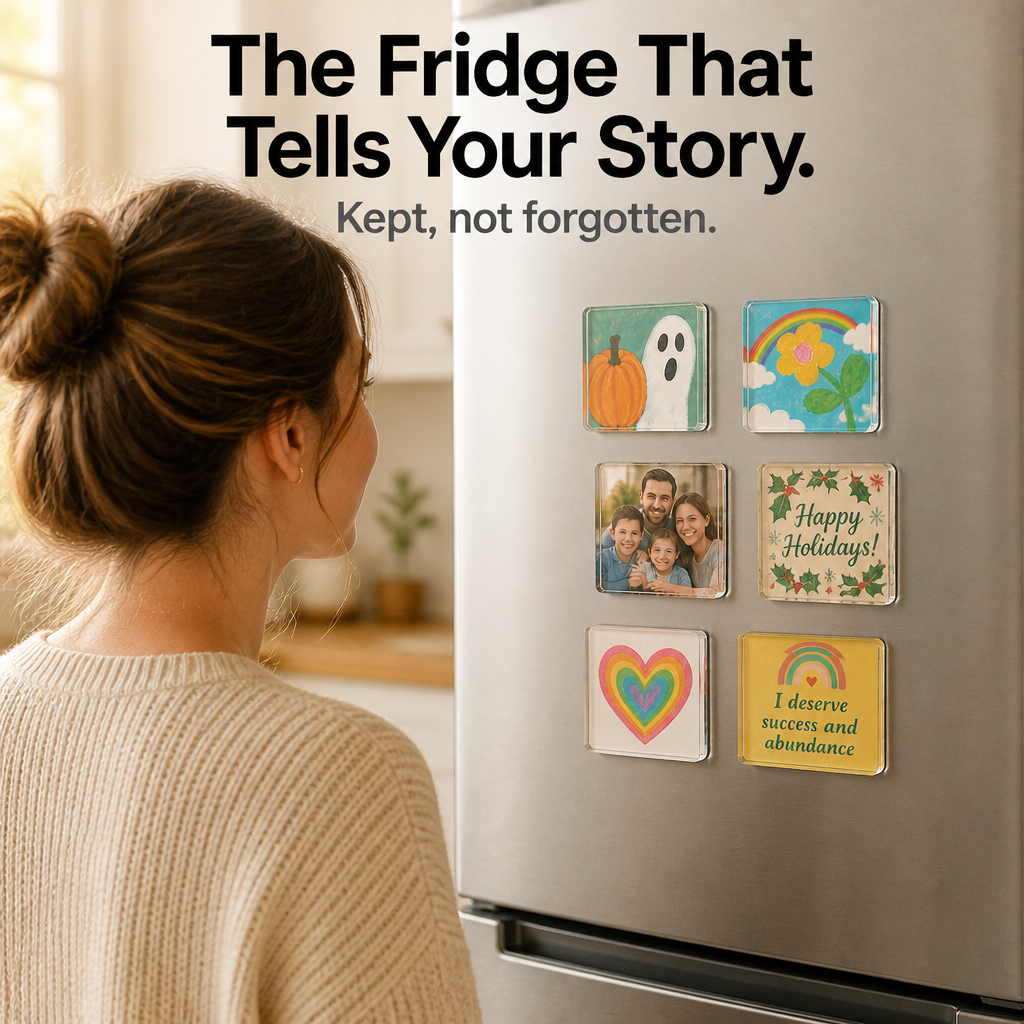 Cora | Photo Magnets with Square Frames and Backings