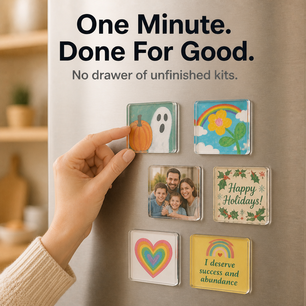Cora | Photo Magnets with Square Frames and Backings