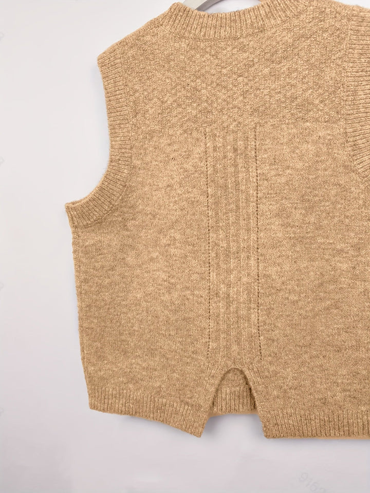 Brooke | Cable Knit Sweater Vest