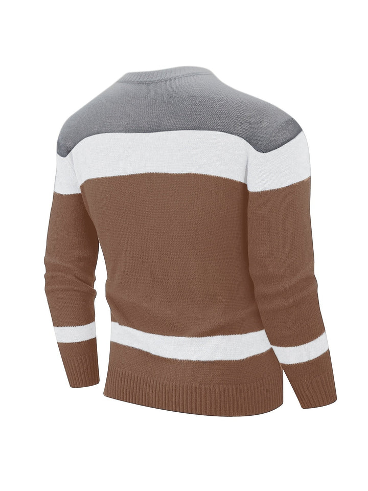 Ethan | Checked Knit Sweater
