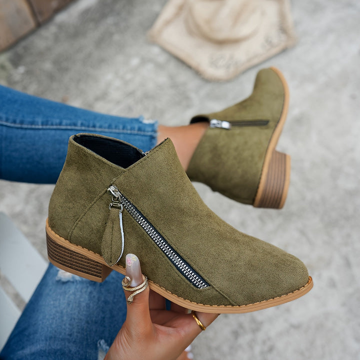 Bianca | Daily Ankle Boots with Side Zipper