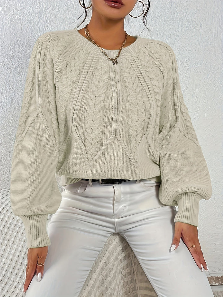 Eleanor | Relaxed Cable Knit Sweater
