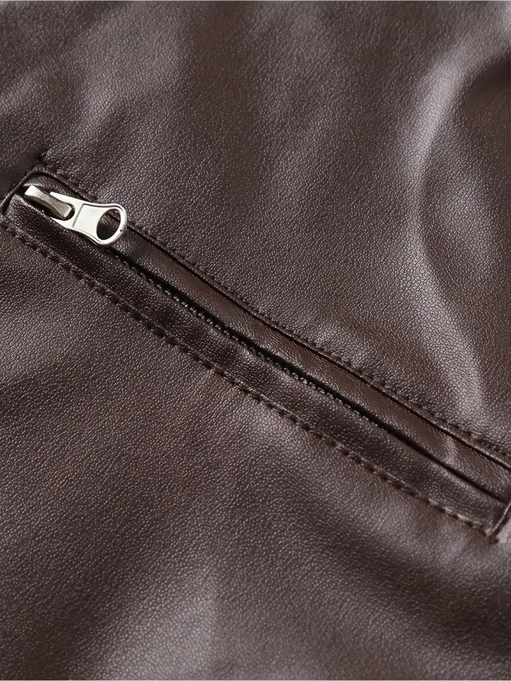 Bryson | Moto Jacket with Stand-Up Collar