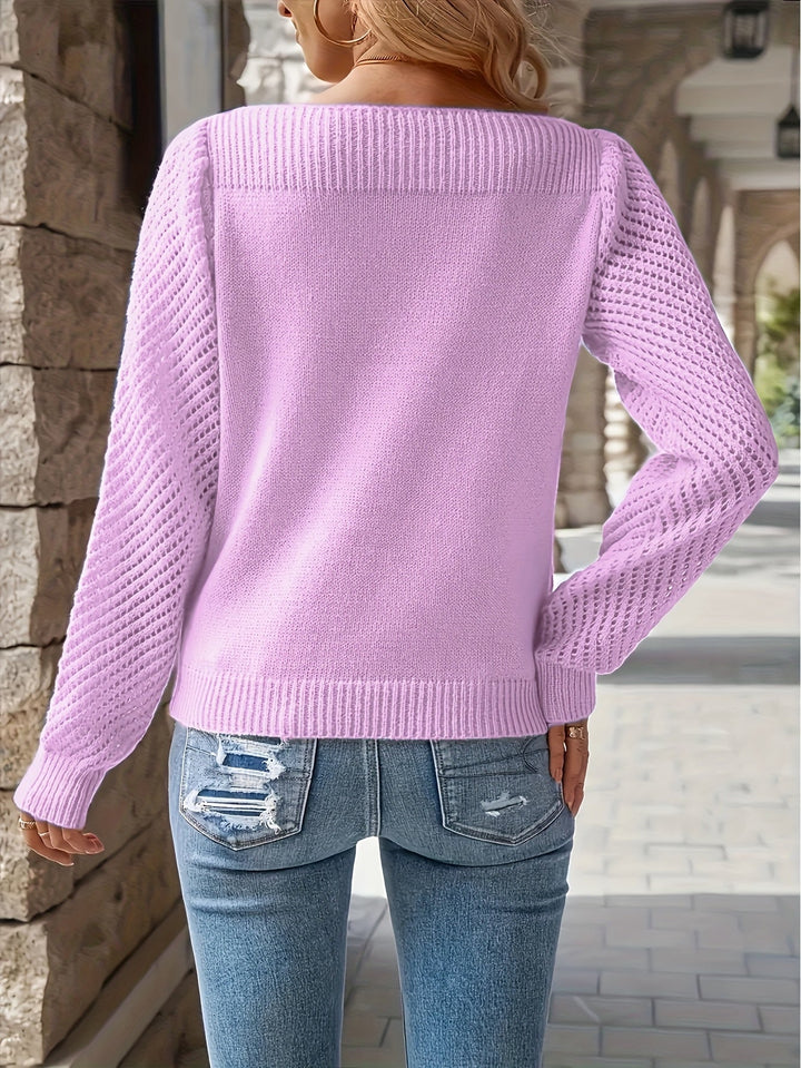 Maisie | Sweater with Openwork Sleeves