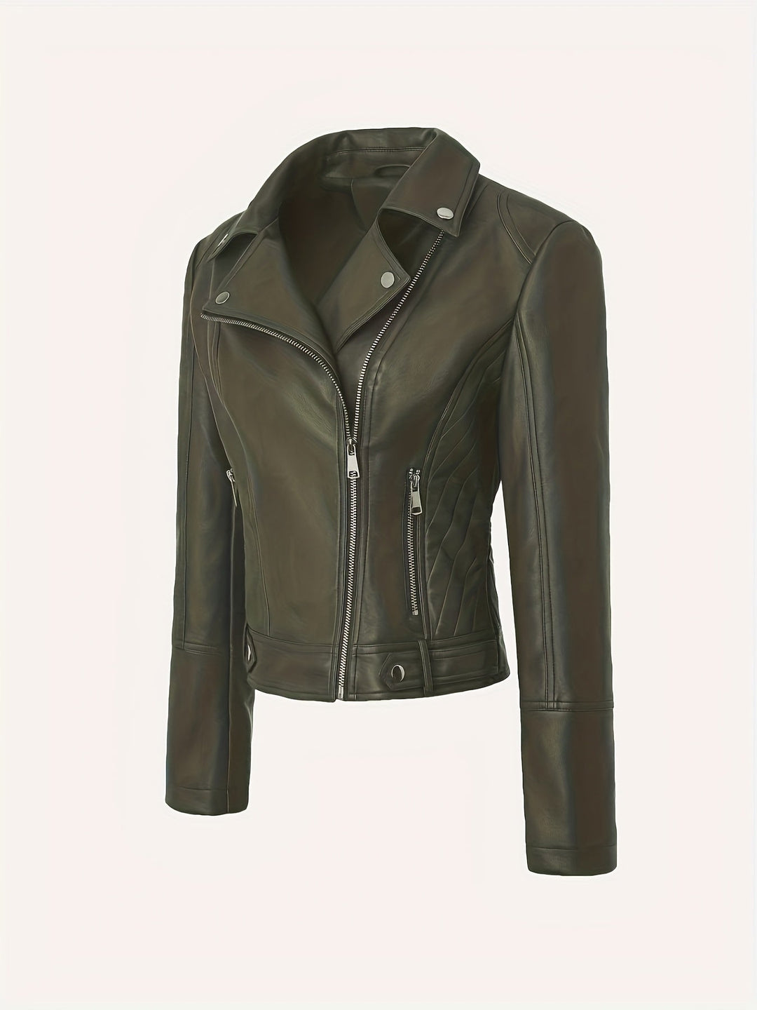 Mabel | Structured Zip-Front Moto Jacket