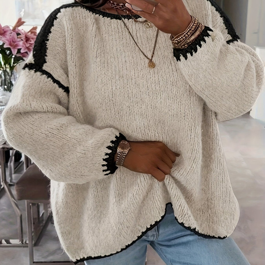 Willa | Women's Sweater with Crewneck and Ribbed Cuffs