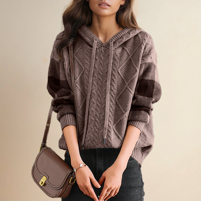 FABIOLA | JACQUARD HOODED PULLOVER