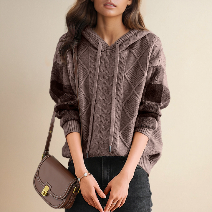 FABIOLA | JACQUARD HOODED PULLOVER