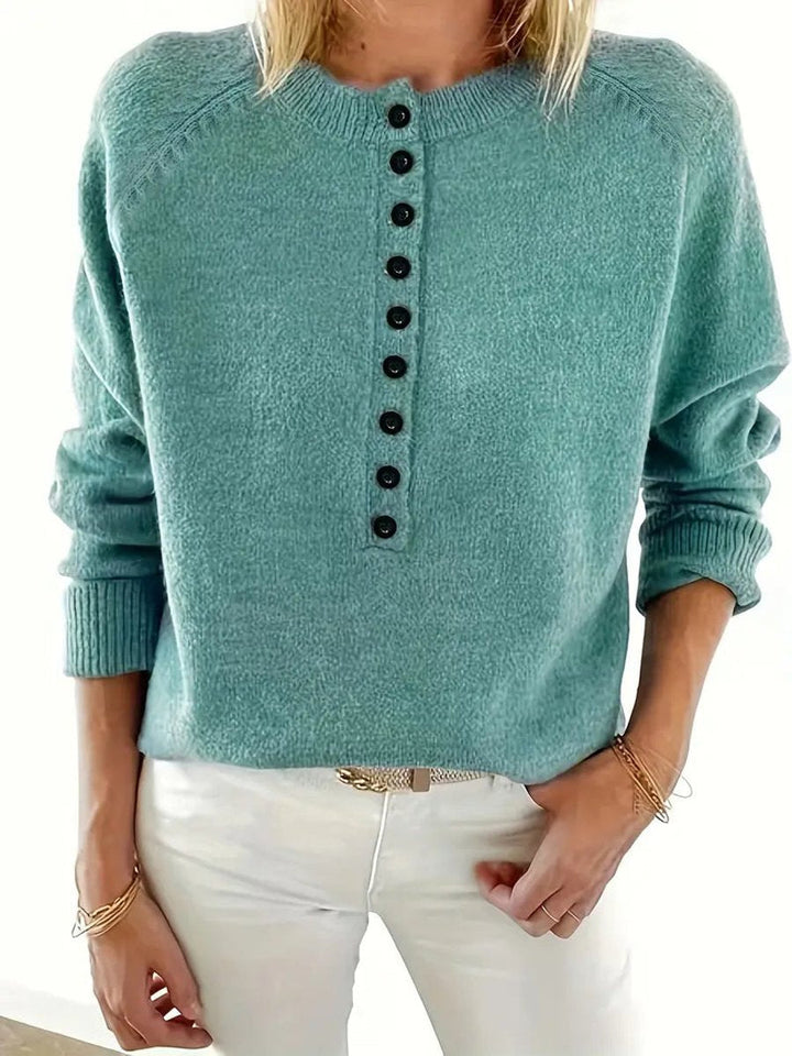 Kennedy | Women's Sweater with Buttons and Textured Knit