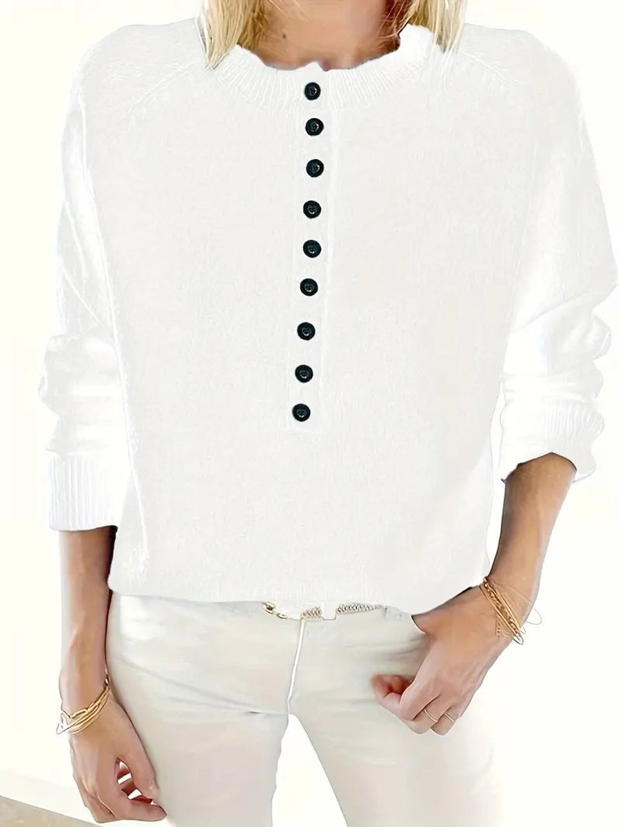 Kennedy | Women's Sweater with Buttons and Textured Knit