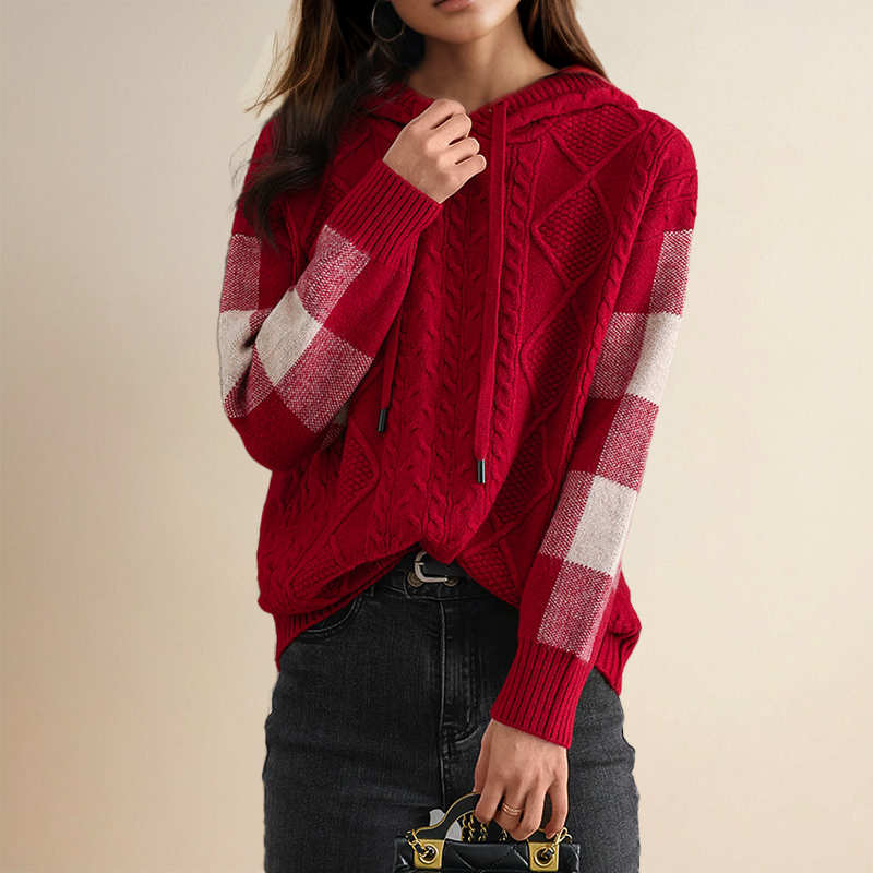 FABIOLA | JACQUARD HOODED PULLOVER