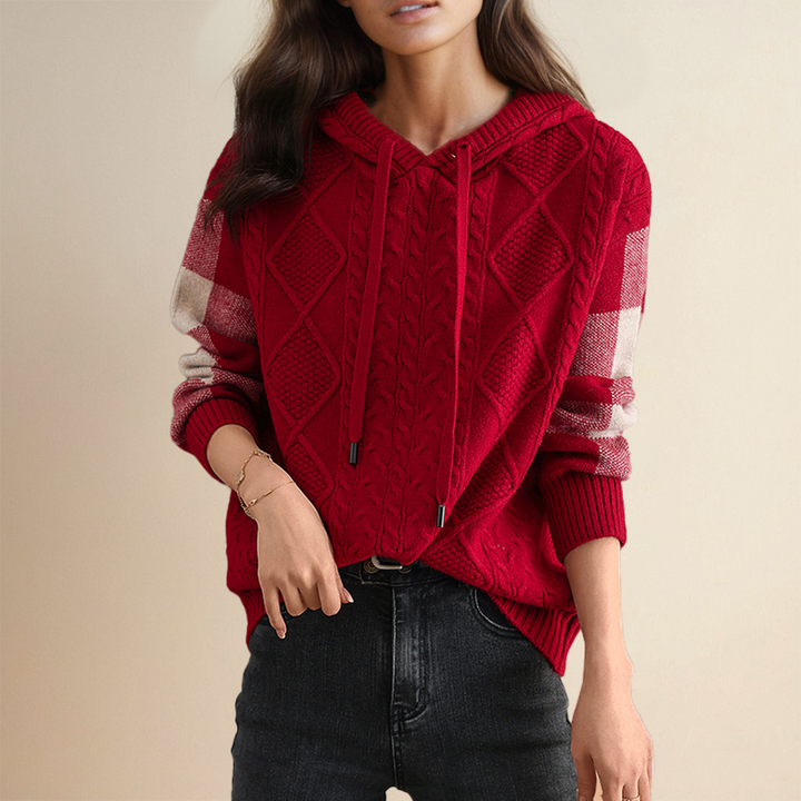 FABIOLA | JACQUARD HOODED PULLOVER