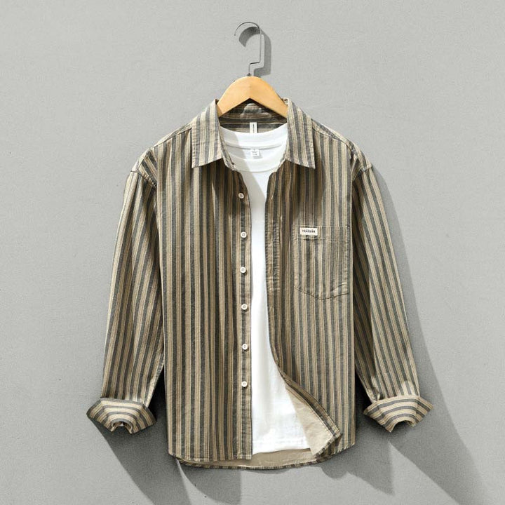 Aldren Striped Organic Cotton Shirt