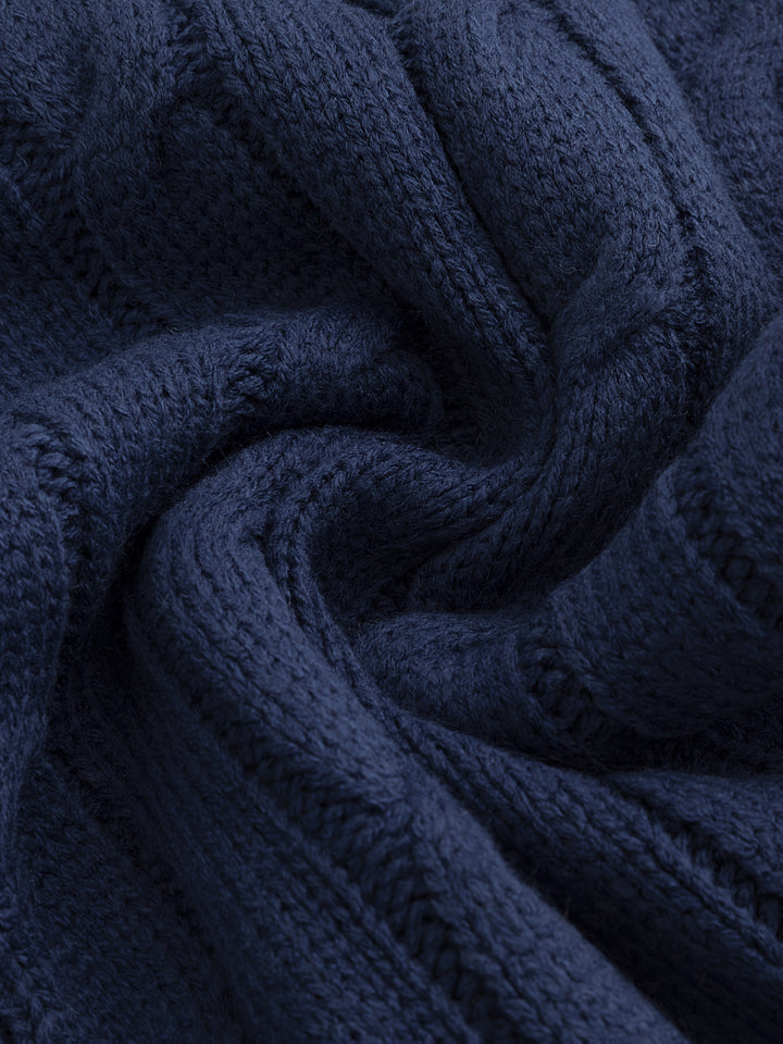 Walter | Shoulder Collar Cable Knit Cardigan