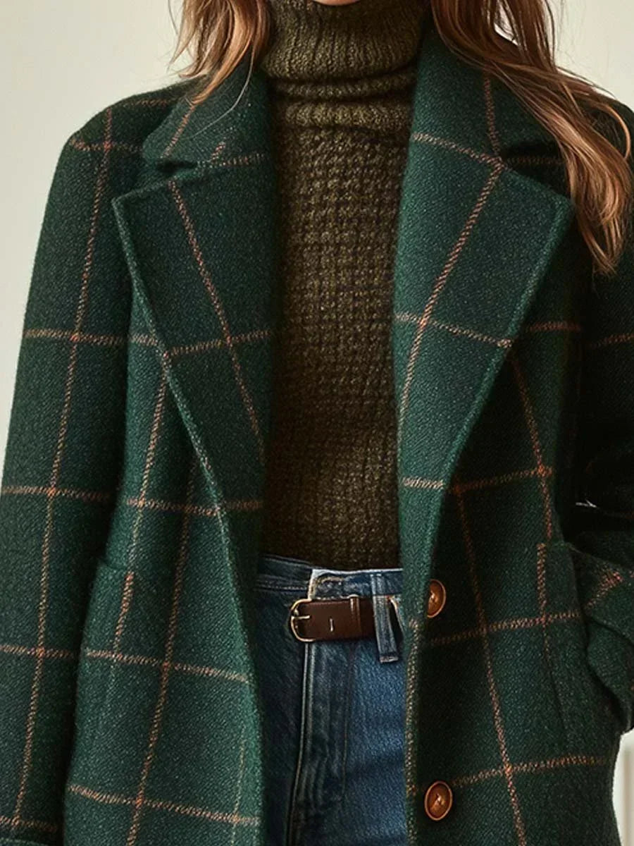 Deirdre | Oversized Polished Coat with Notch Lapel