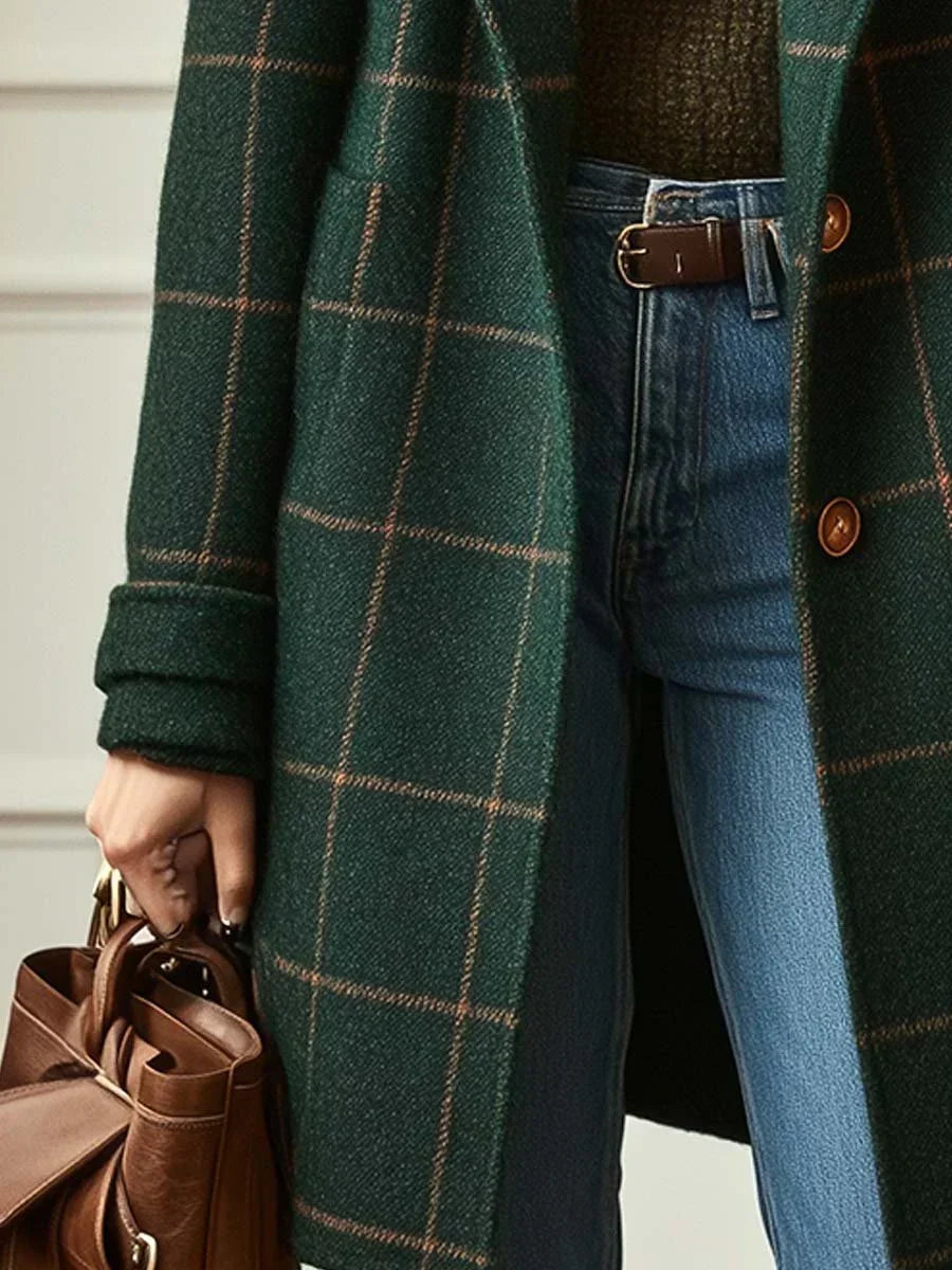 Deirdre | Oversized Polished Coat with Notch Lapel