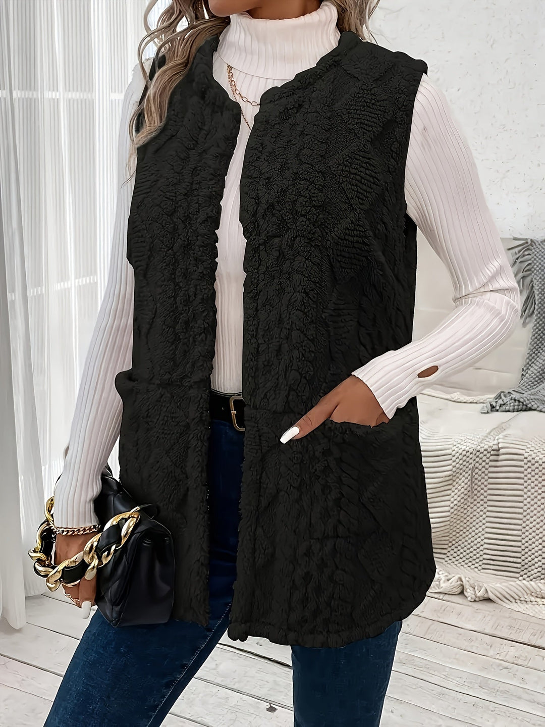 Brenna | Cozy Textureless Sleeveless Vest