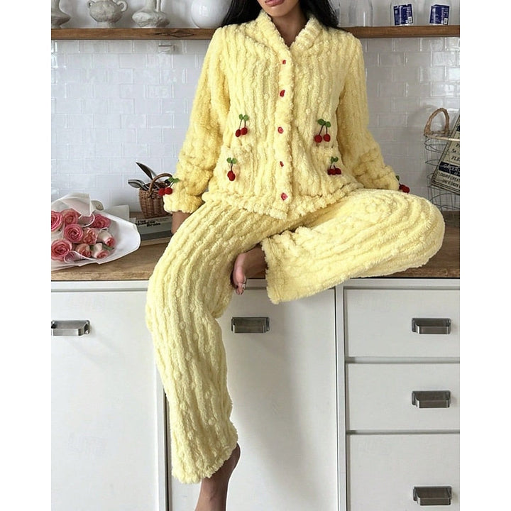 Maribel | Cozy Cherry-Colored Two-Piece Set