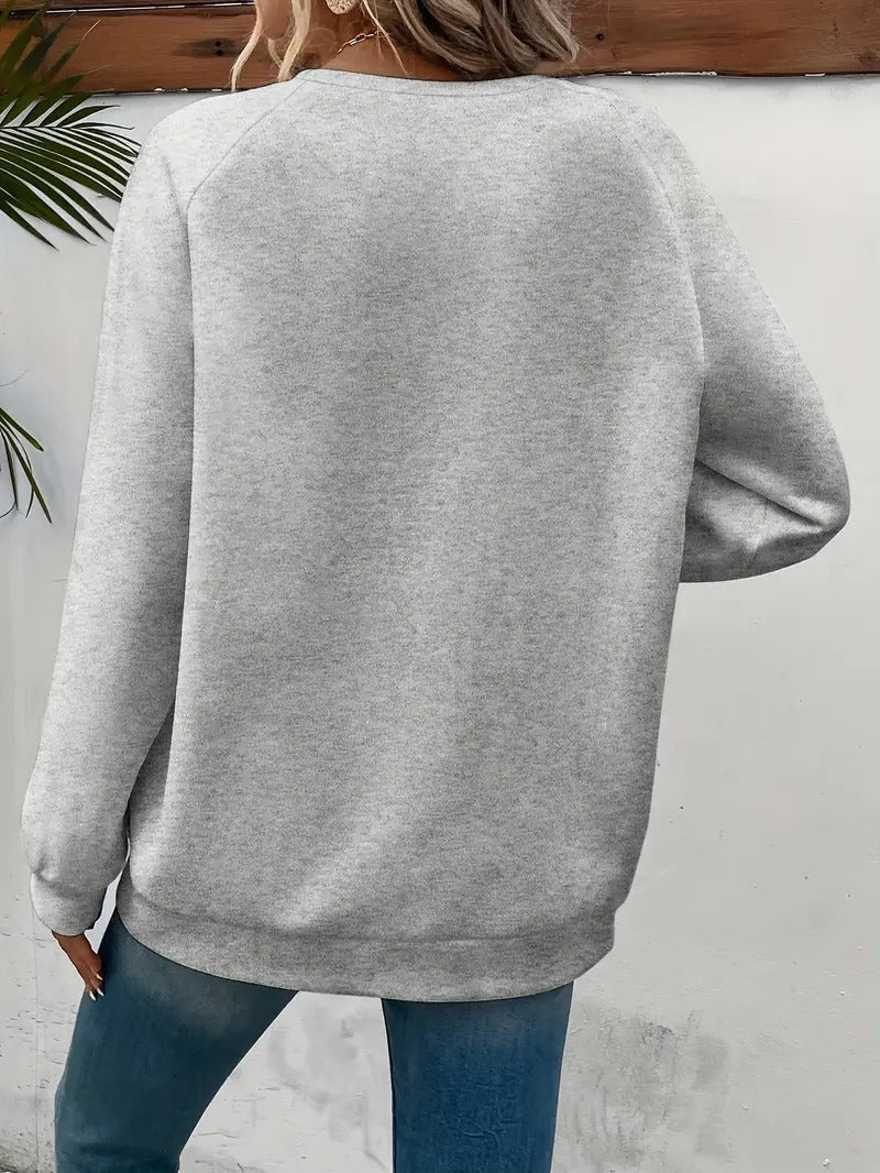 Heartzone - Casual Sweatshirt with Heart Pattern