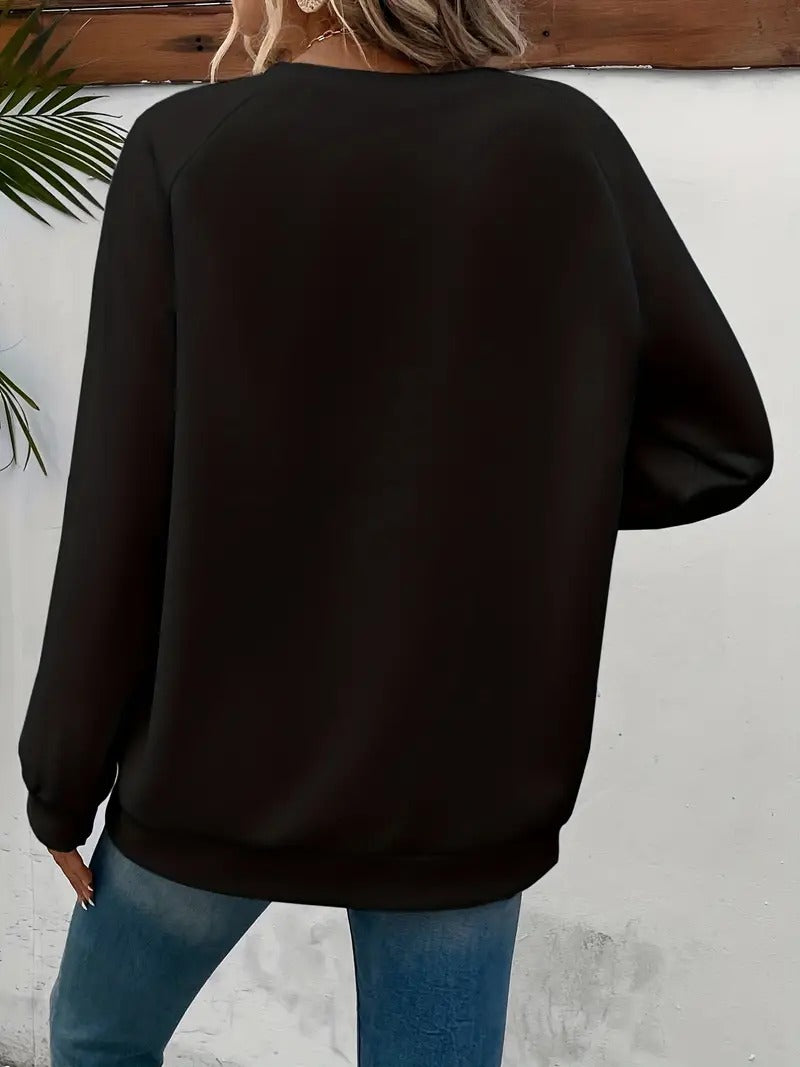 Heartzone - Casual Sweatshirt with Heart Pattern