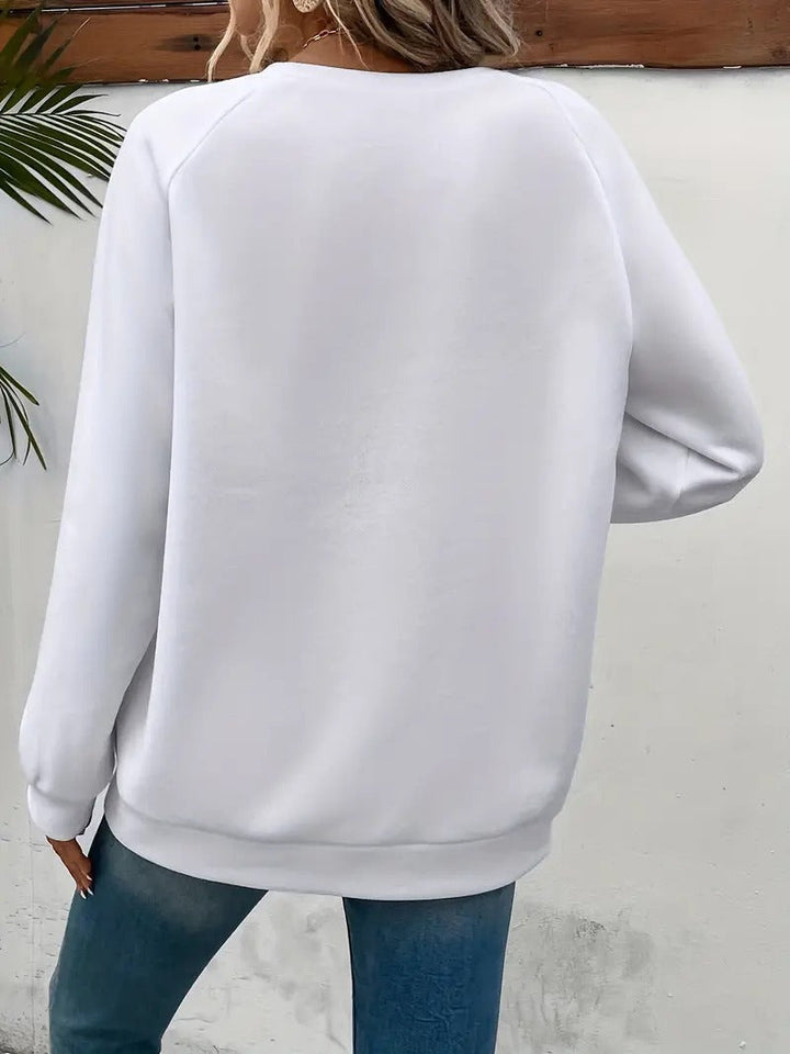 Heartzone - Casual Sweatshirt with Heart Pattern
