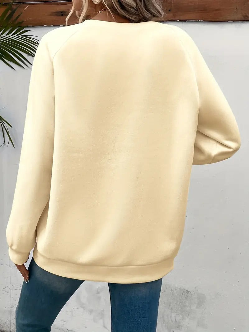 Heartzone - Casual Sweatshirt with Heart Pattern
