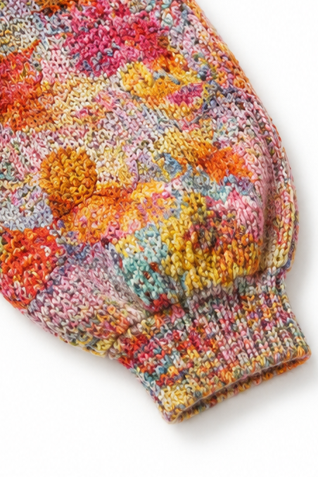 Helena – Floral Open-Front Knitted Cardigan