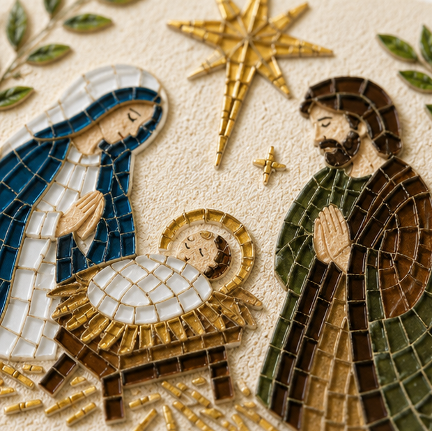 Isabella | Home Decor Plaque with Nativity and Star