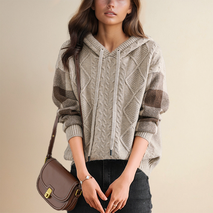 FABIOLA | JACQUARD HOODED PULLOVER