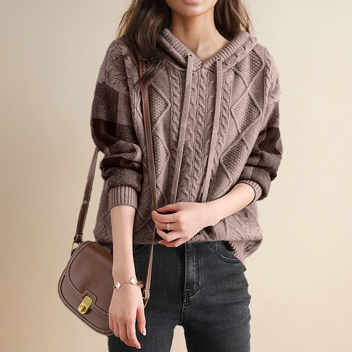 FABIOLA | JACQUARD HOODED PULLOVER