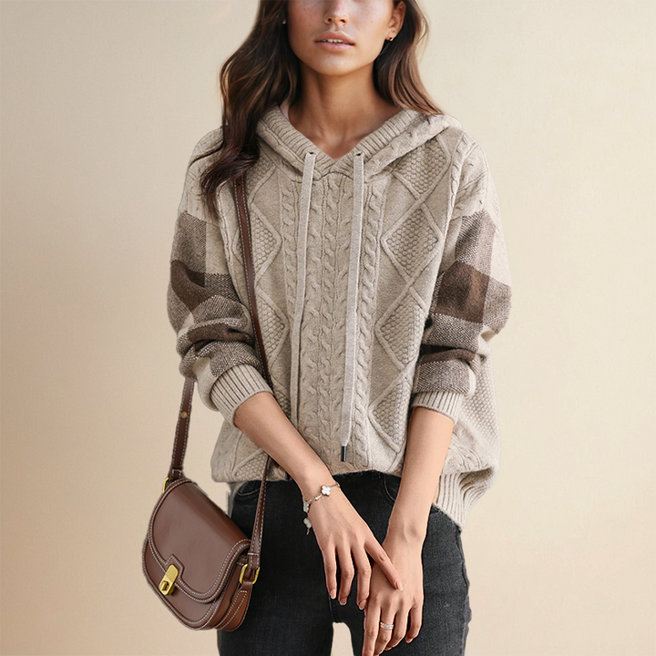 FABIOLA | JACQUARD HOODED PULLOVER