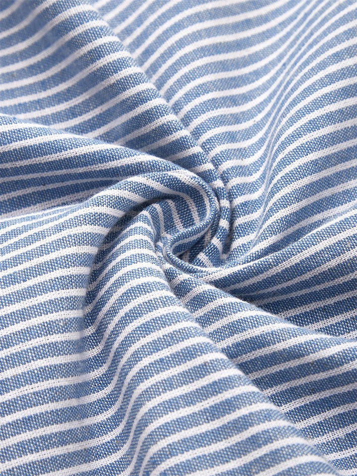 Women’s Striped Midi Dress – Button Front Lightweight All-Day Comfort Flattering Dress