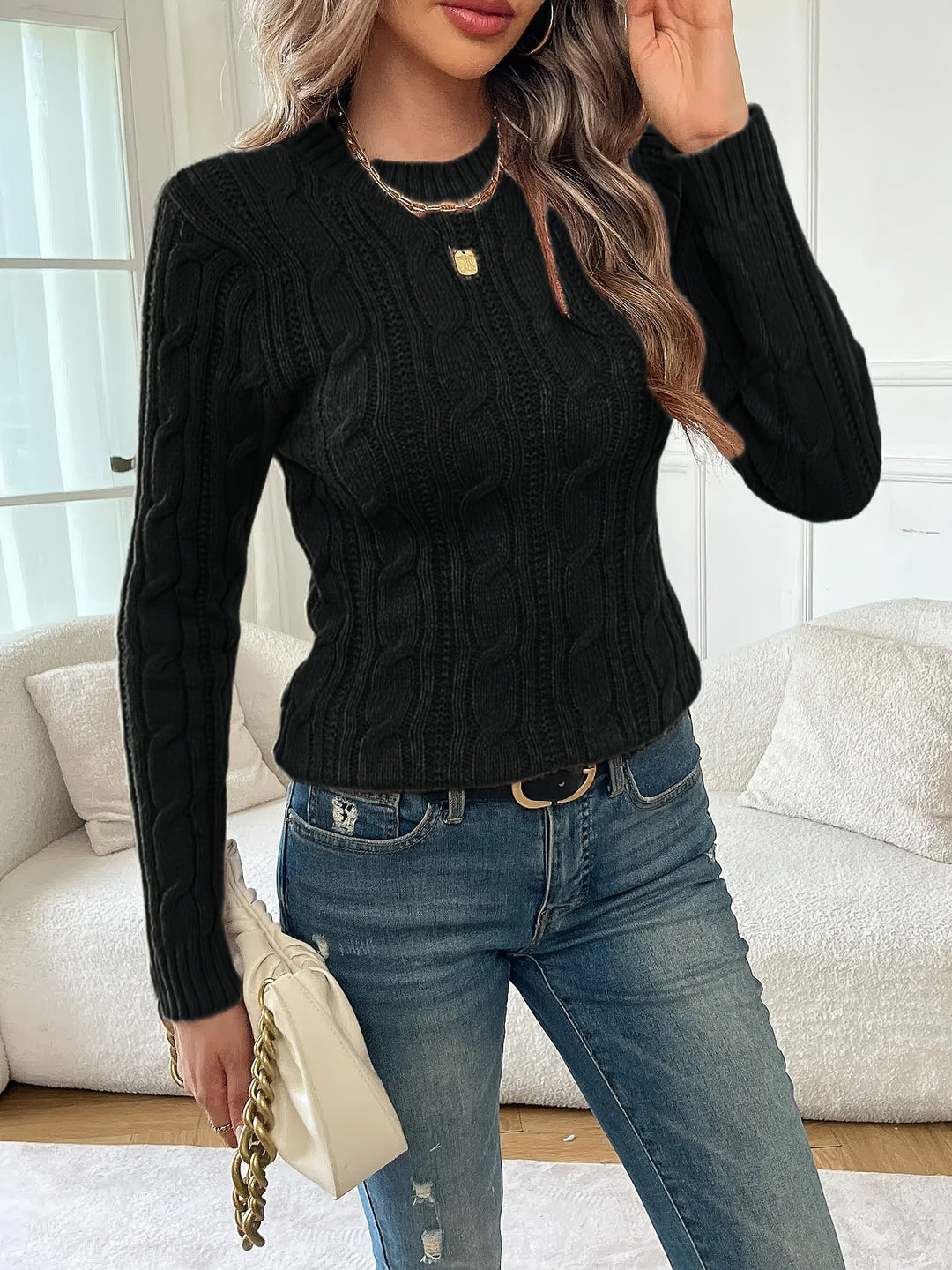 Juliana | Classic Twist Knit Sweater
