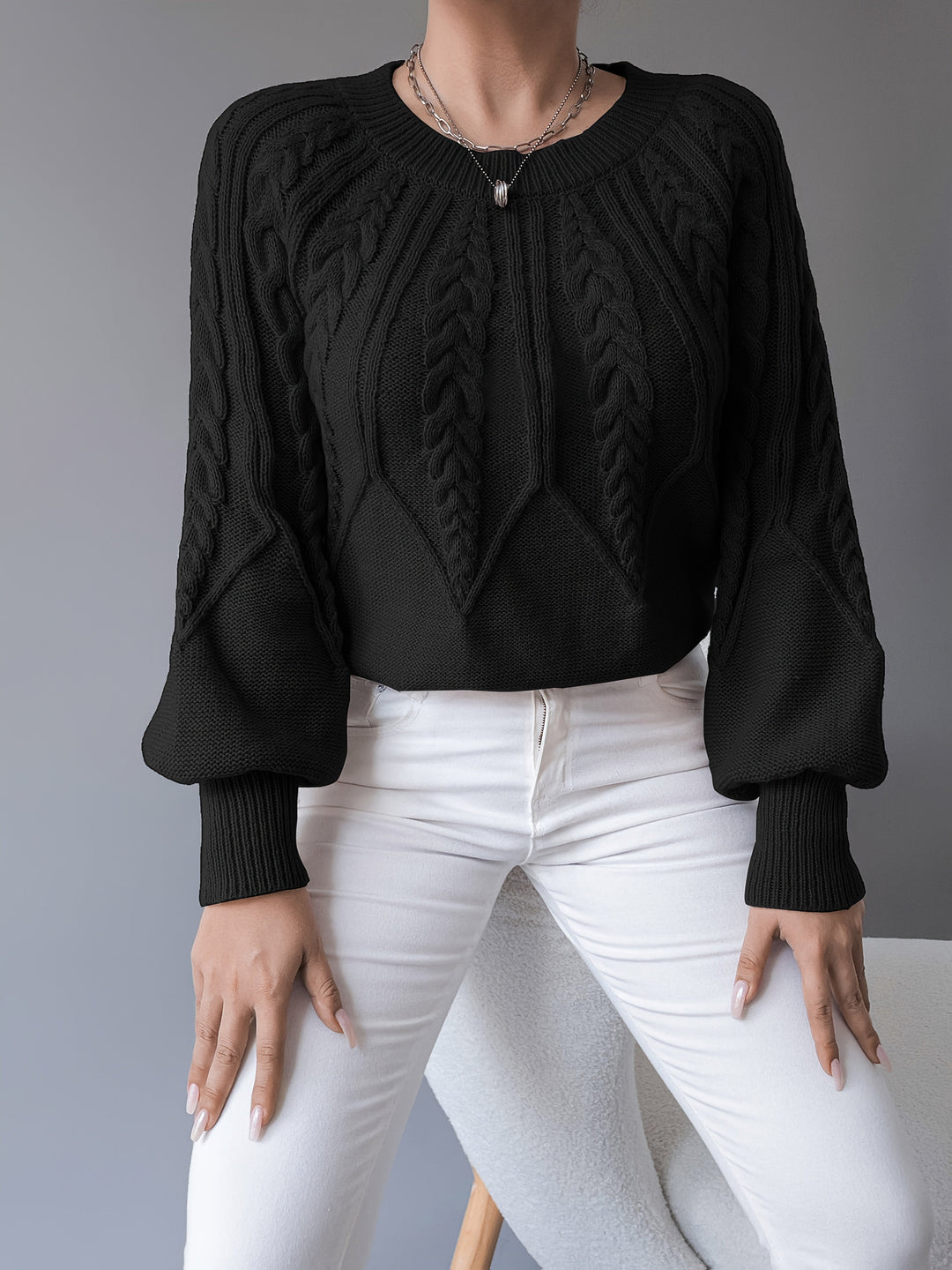 Elsie | Cable Knit Texture Sweater