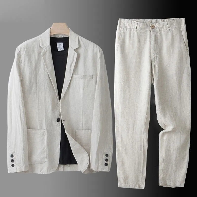 Rowan | Men's Two-Piece Suit with Lapels and Pockets