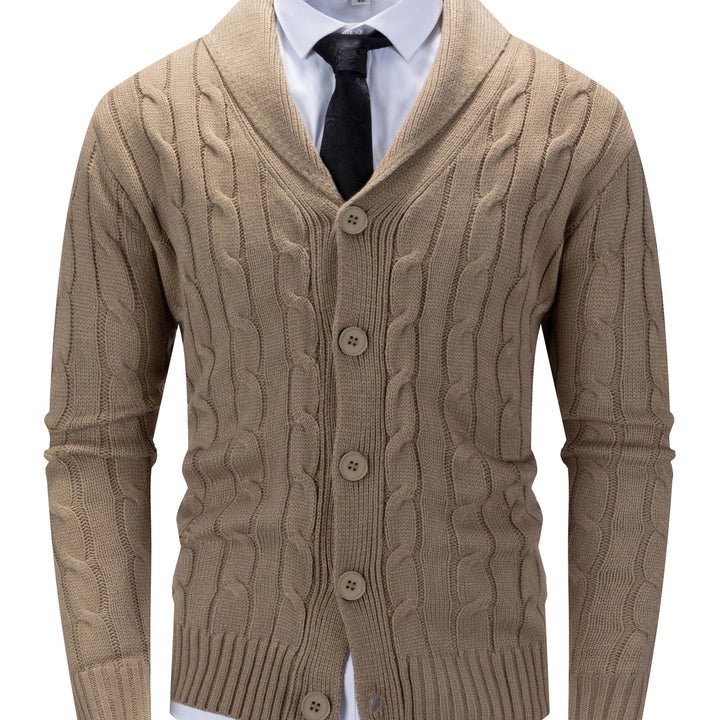 Walter | Shoulder Collar Cable Knit Cardigan