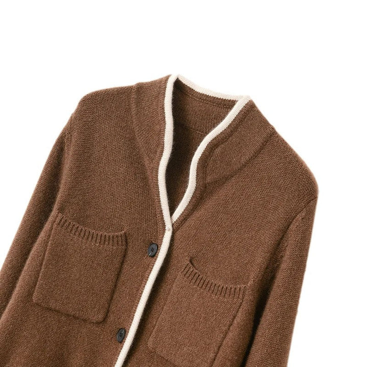 Cecilia | Men's Cardigan with Buttons and Patch Pockets