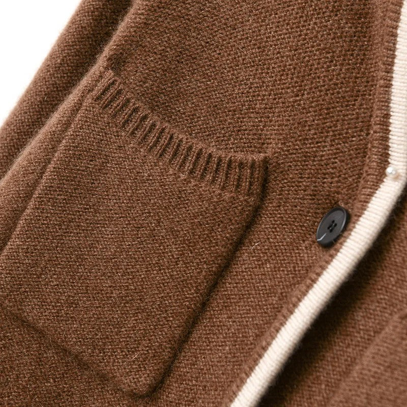Cecilia | Men's Cardigan with Buttons and Patch Pockets