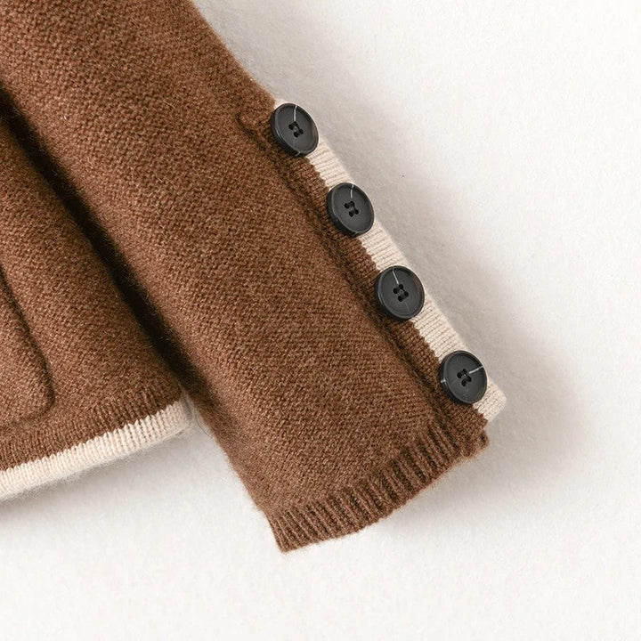 Cecilia | Men's Cardigan with Buttons and Patch Pockets