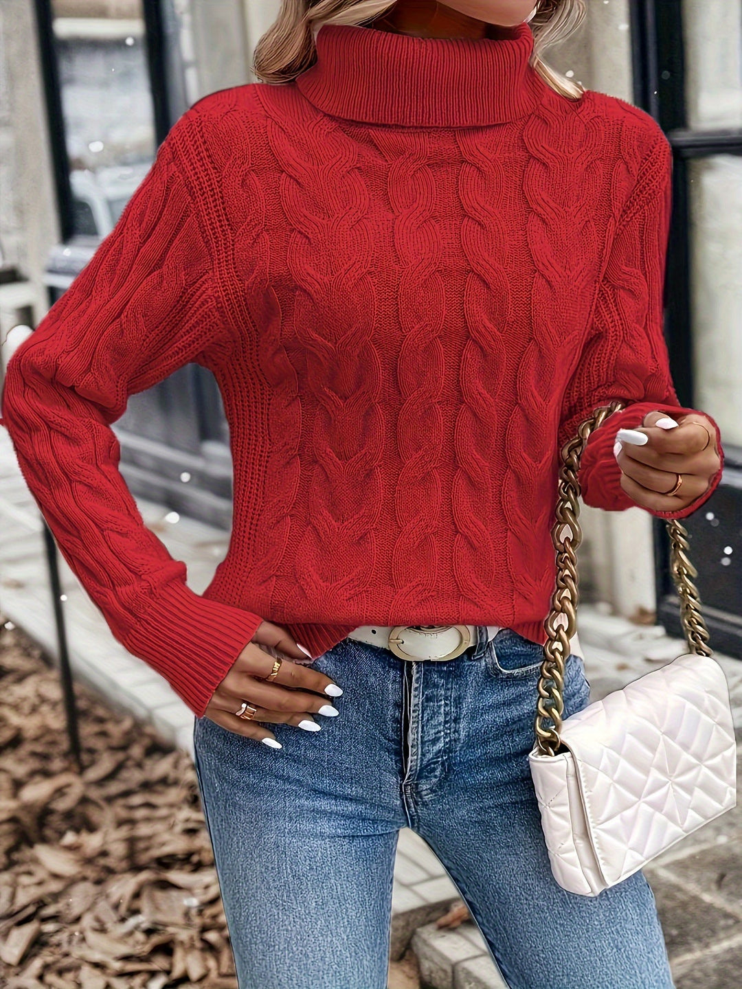 Celeste | Cozy Cable Knit Turtleneck
