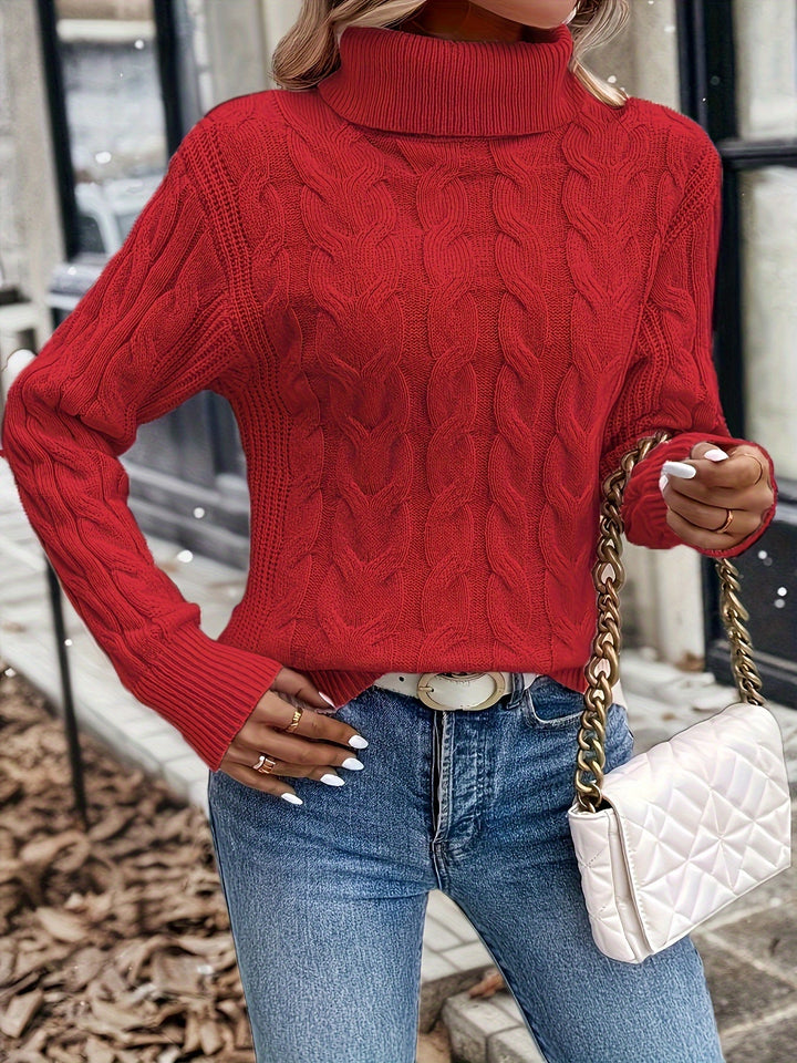 Celeste | Cozy Cable Knit Turtleneck