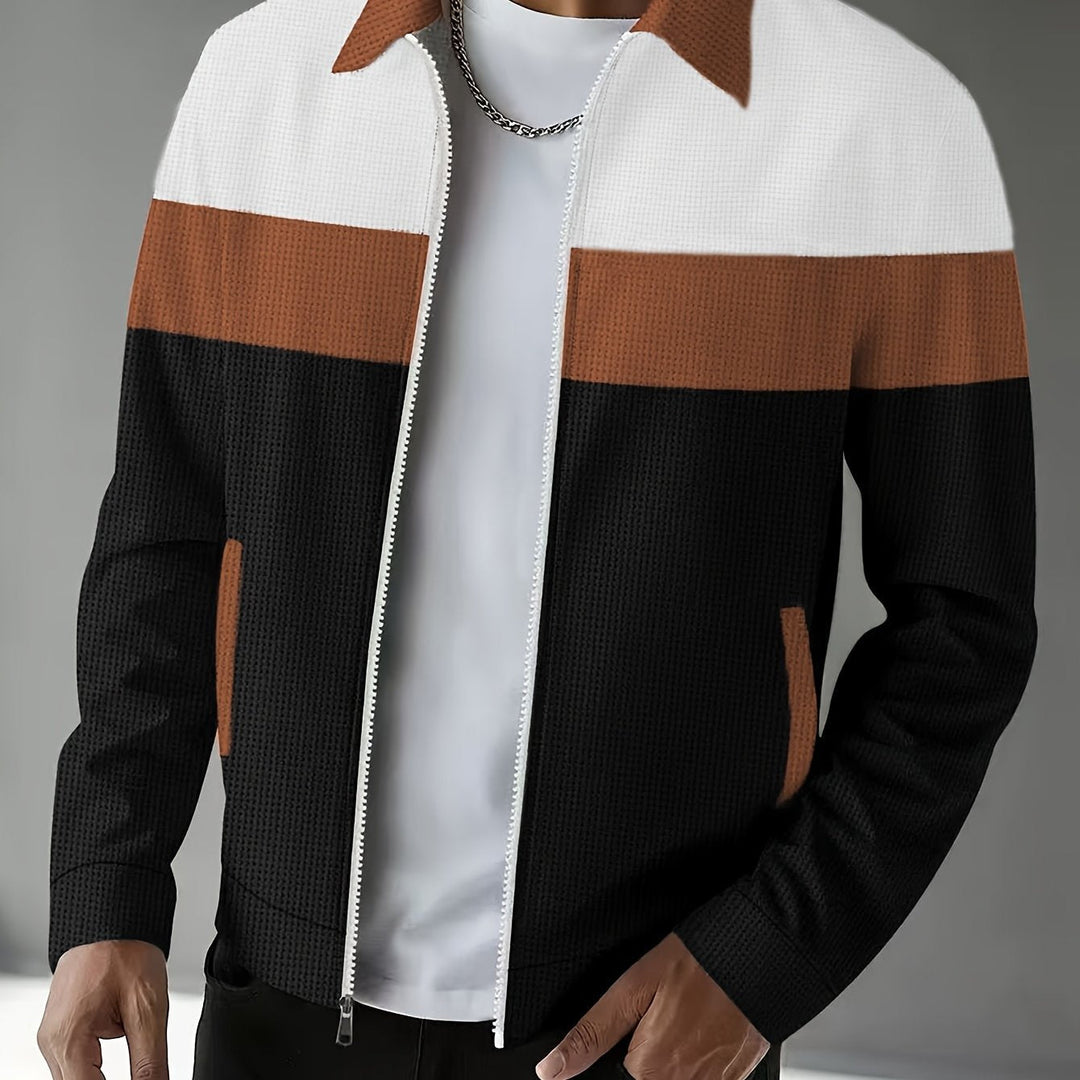 Cameron | Color Block Zip-Up Jacket