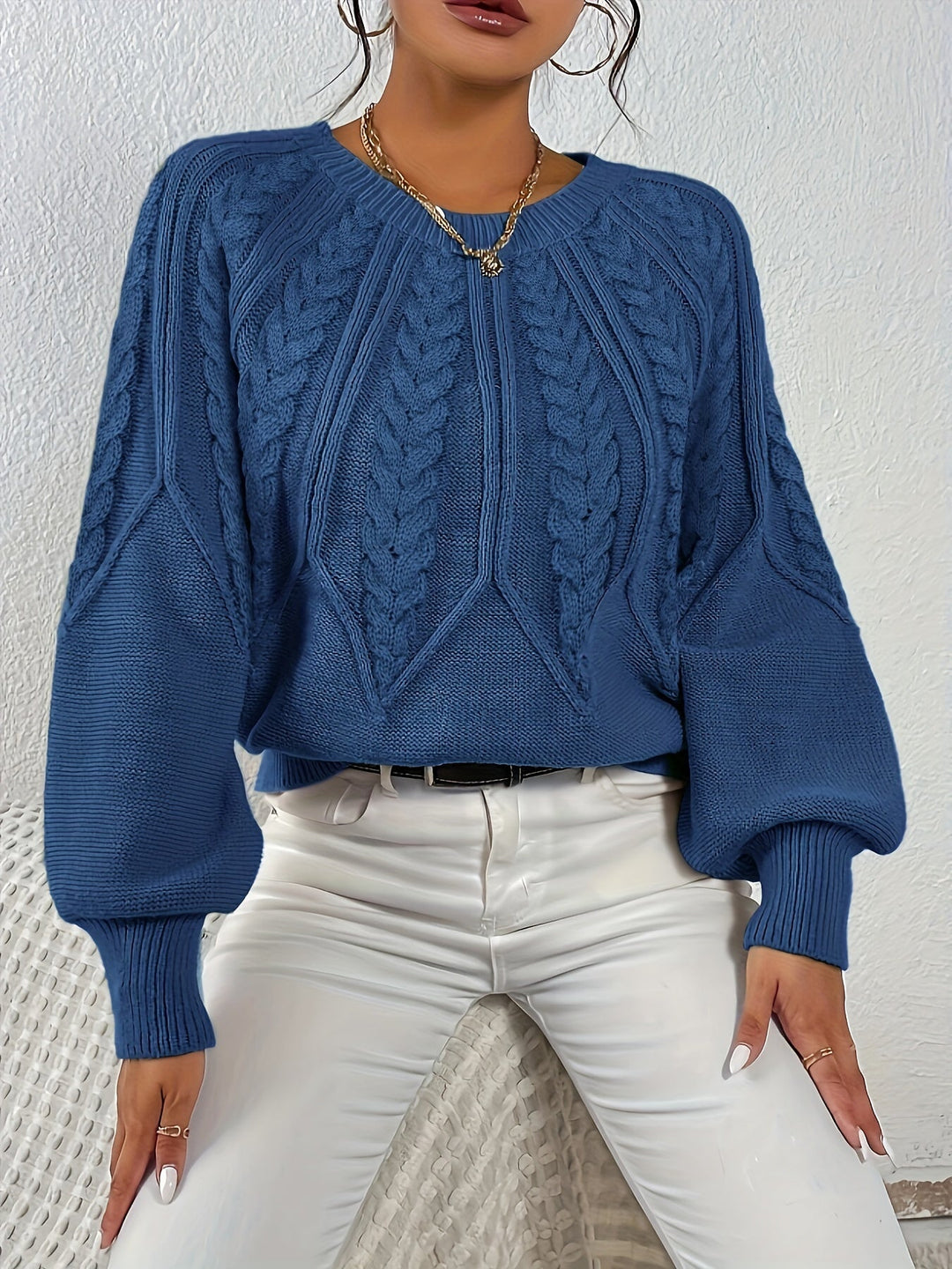 Eleanor | Relaxed Cable Knit Sweater