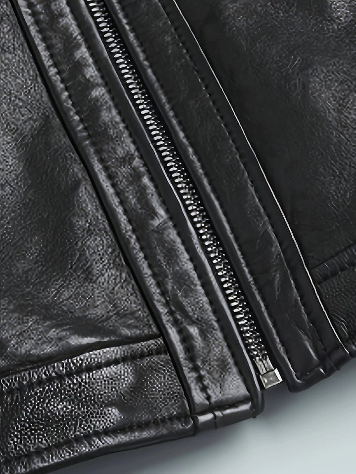 Bryson | Moto Jacket with Stand-Up Collar