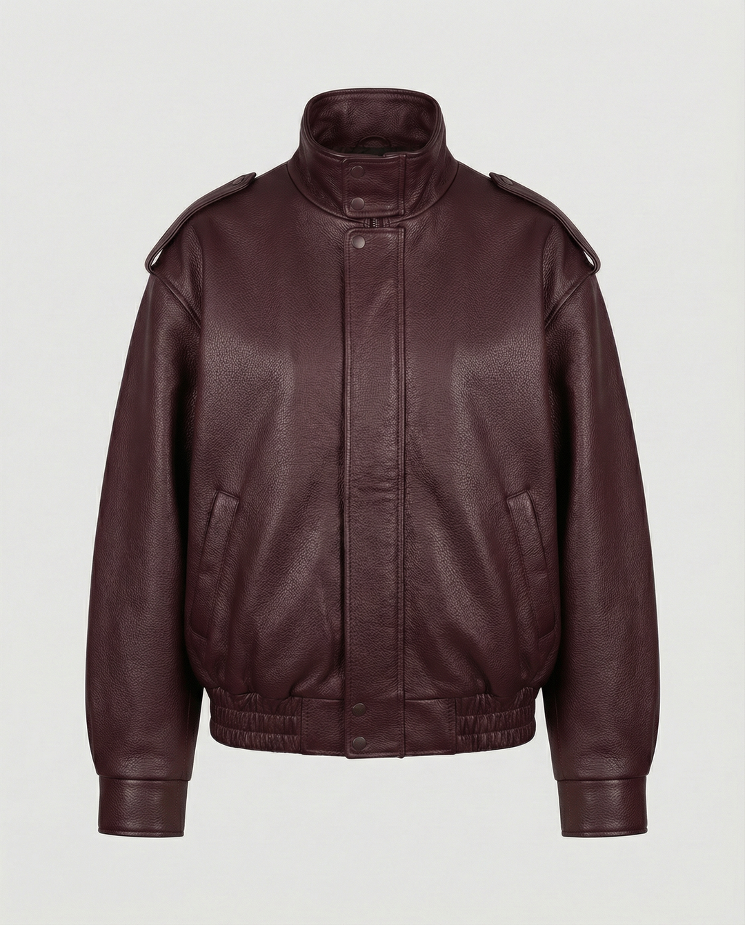 Ebba | Fluid Leather Jacket with Notch Lapel