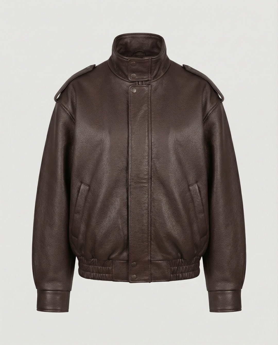 Ebba | Fluid Leather Jacket with Notch Lapel
